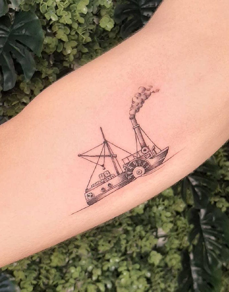 17 Pretty Steamboat Tattoos You Can Copy