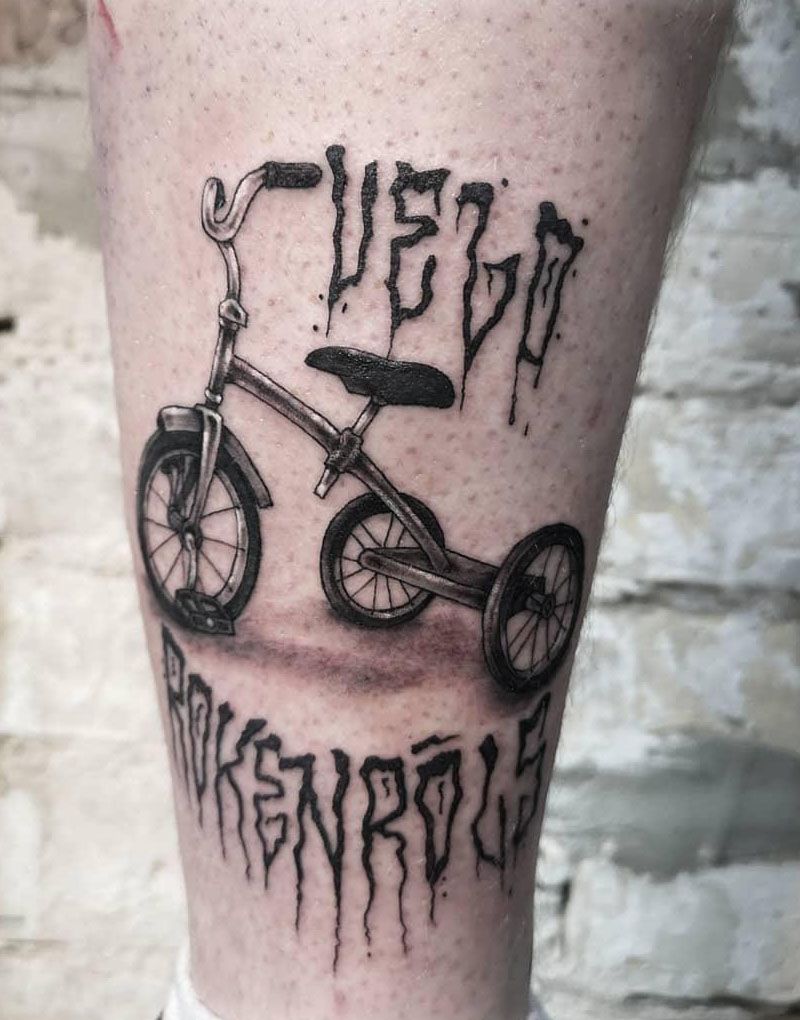 12 Pretty Tricycle Tattoos to Inspire You