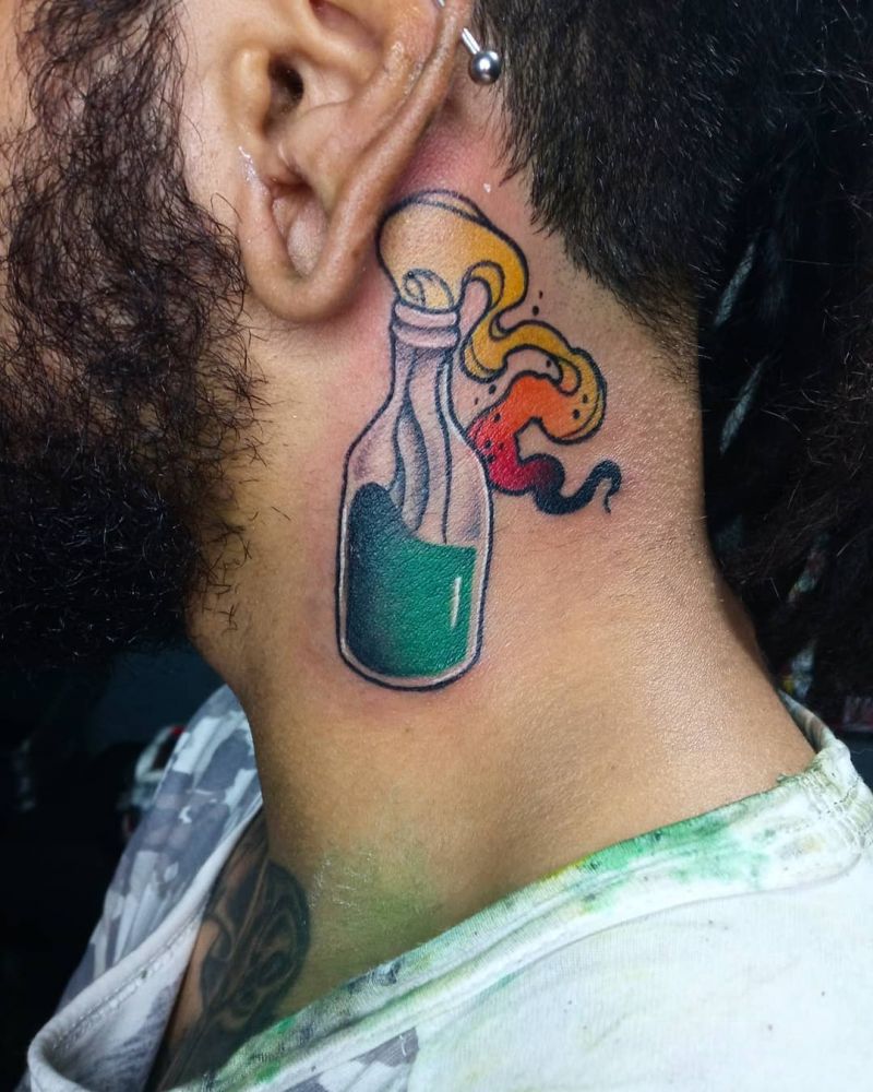 30 Pretty Bottle Tattoos You Will Love