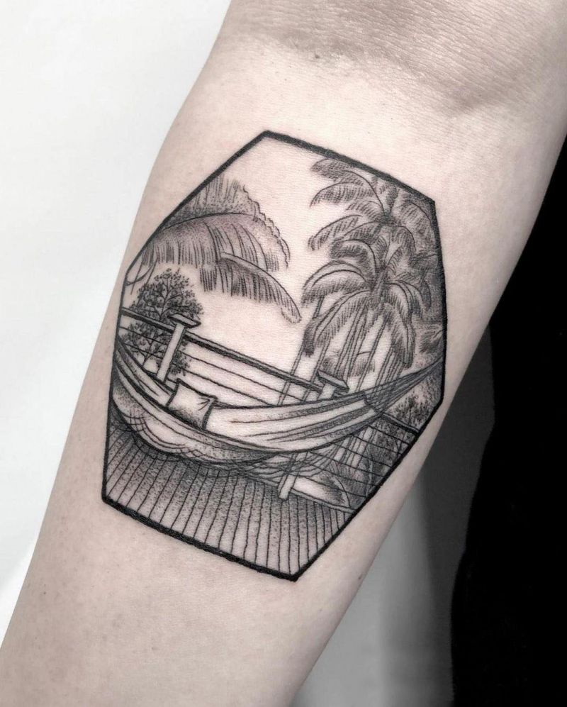 30 Gorgeous Hammock Tattoos You Can Copy