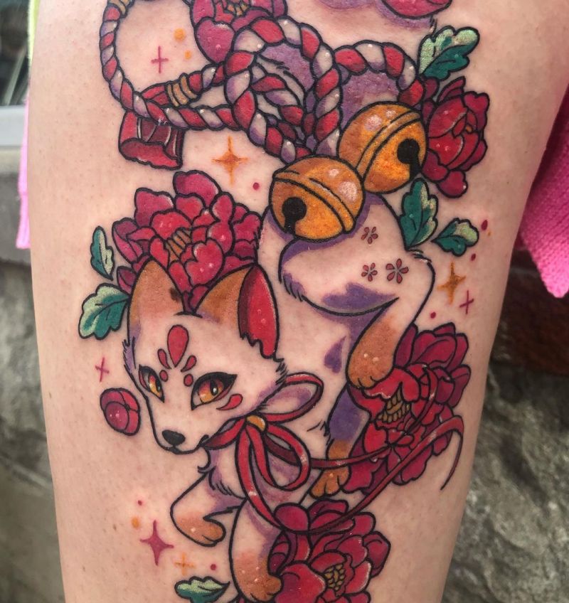 30 Pretty Kitsune Tattoos You Can Copy