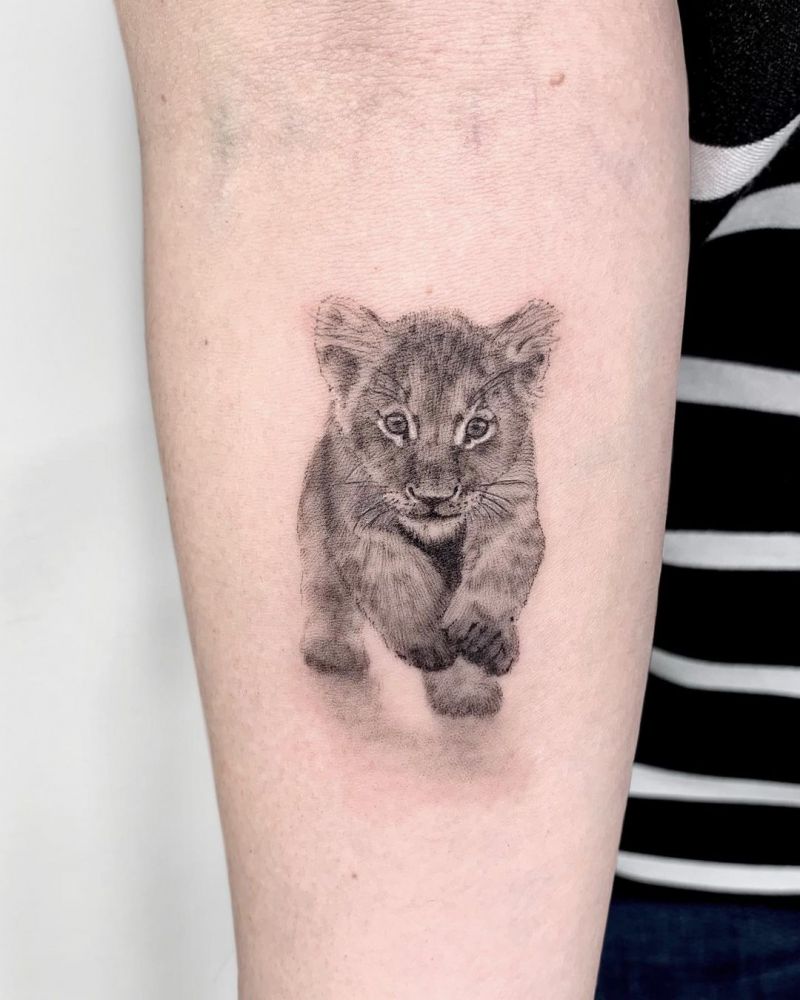 30 Cute Lion Cub Tattoos You Will Love