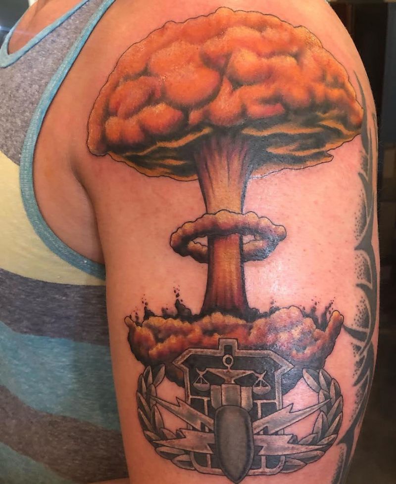 30 Gorgeous Mushroom Cloud Tattoos You Must Love