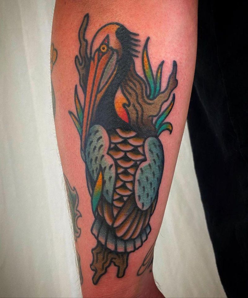 30 Pretty Pelican Tattoos You Can’t Miss