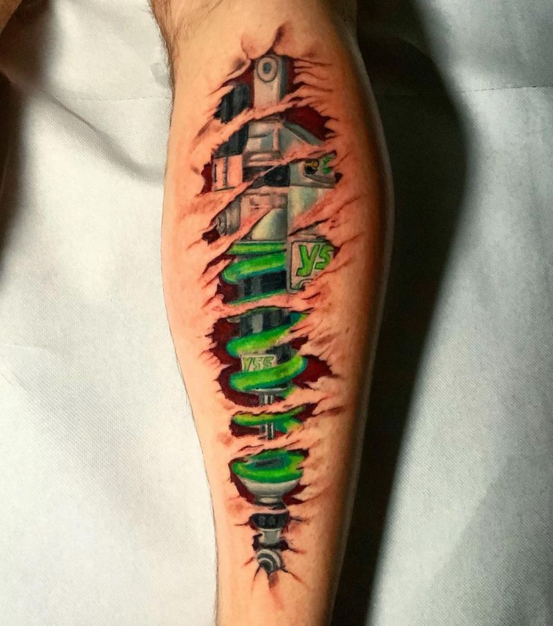 30 Wonderful Shock Absorber Tattoos You Must Love