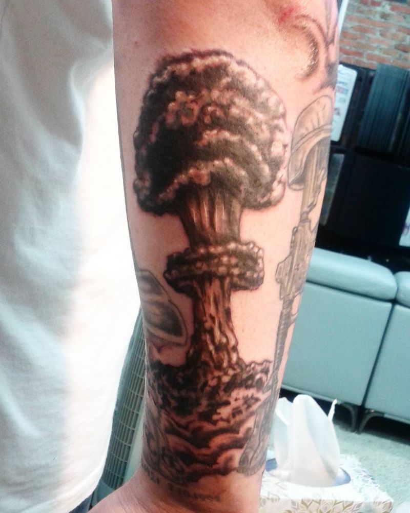 30 Gorgeous Mushroom Cloud Tattoos You Must Love