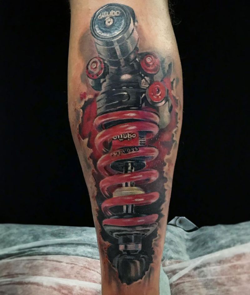 30 Wonderful Shock Absorber Tattoos You Must Love