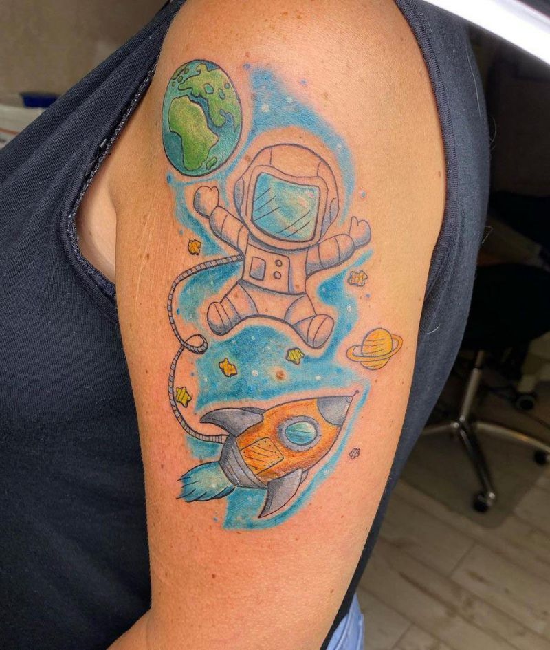 30 Pretty Astronaut Tattoos You Must Try