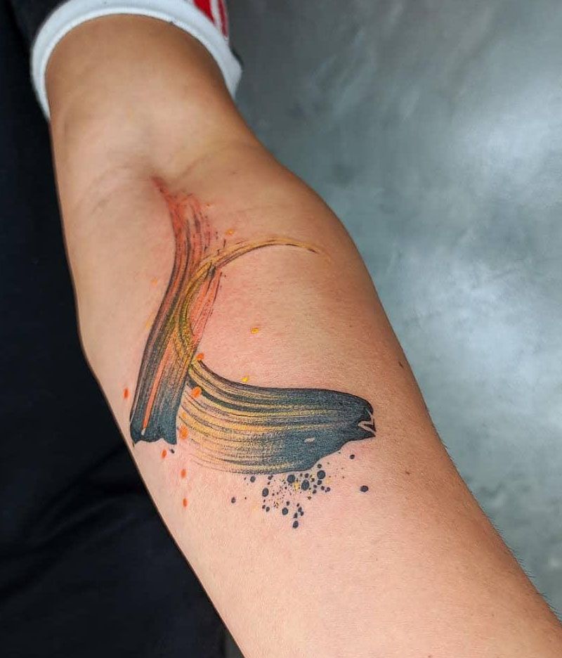 30 Unique Brush Stroke Tattoos You Will Love