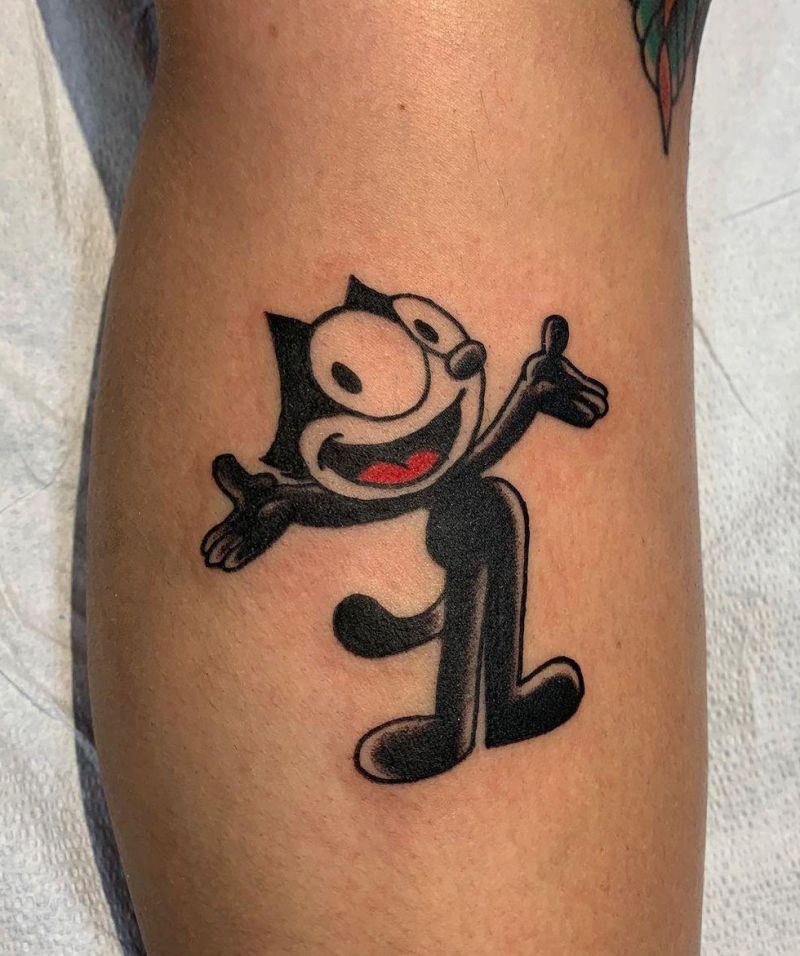 30 Cute Felix The Cat Tattoos You Must Love