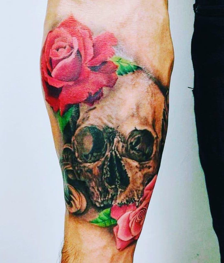 30 Unique Flower Skull Tattoos You Can Copy