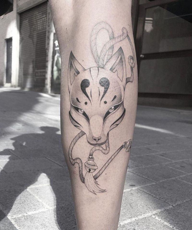 30 Pretty Kitsune Mask Tattoos to Inspire You