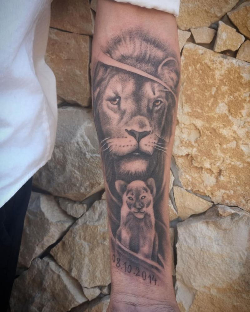 30 Cute Lion Cub Tattoos You Will Love