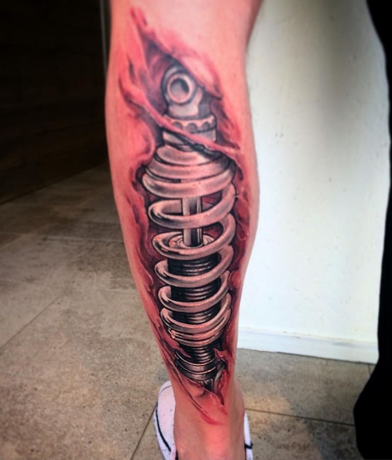 30 Wonderful Shock Absorber Tattoos You Must Love