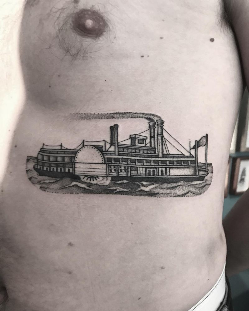 17 Pretty Steamboat Tattoos You Can Copy