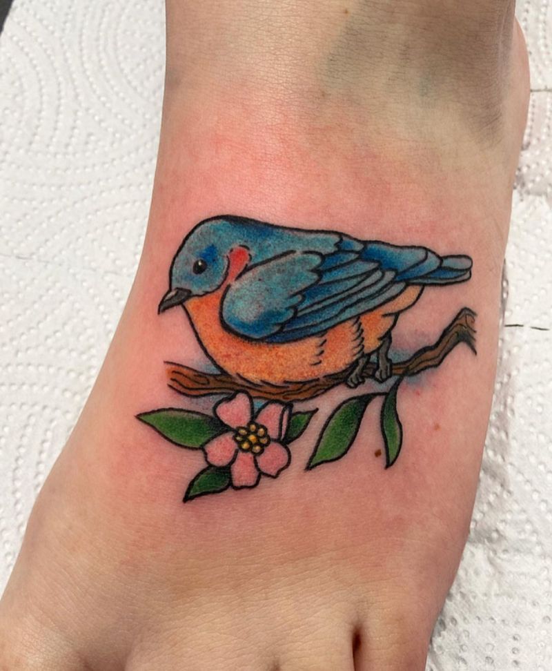 30 Pretty Bluebird Tattoos for Your Inspiration