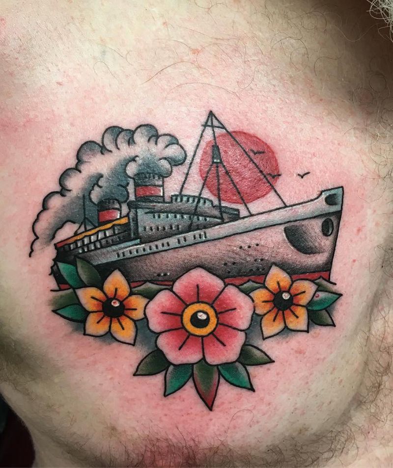 17 Pretty Steamboat Tattoos You Can Copy