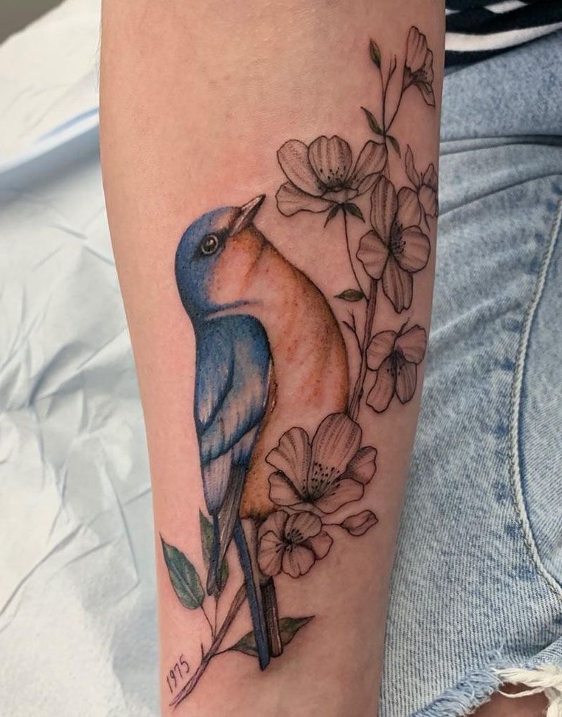 30 Pretty Bluebird Tattoos for Your Inspiration
