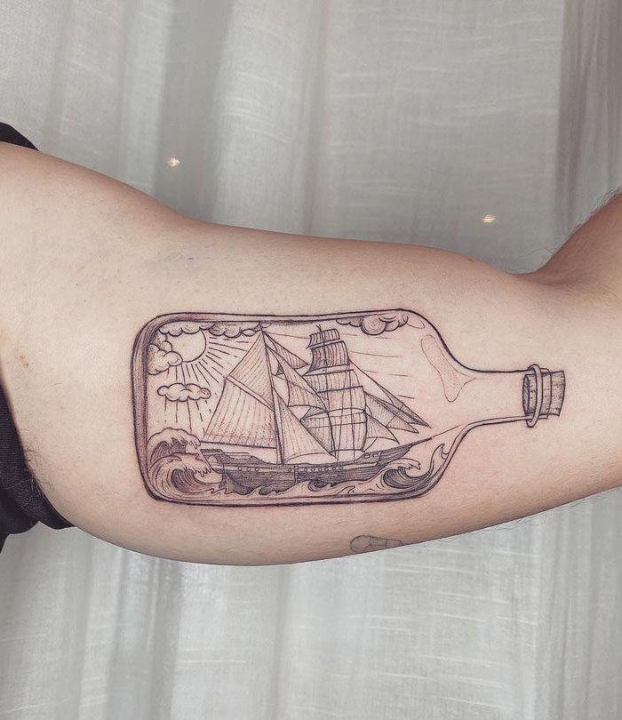 30 Pretty Bottle Tattoos You Will Love