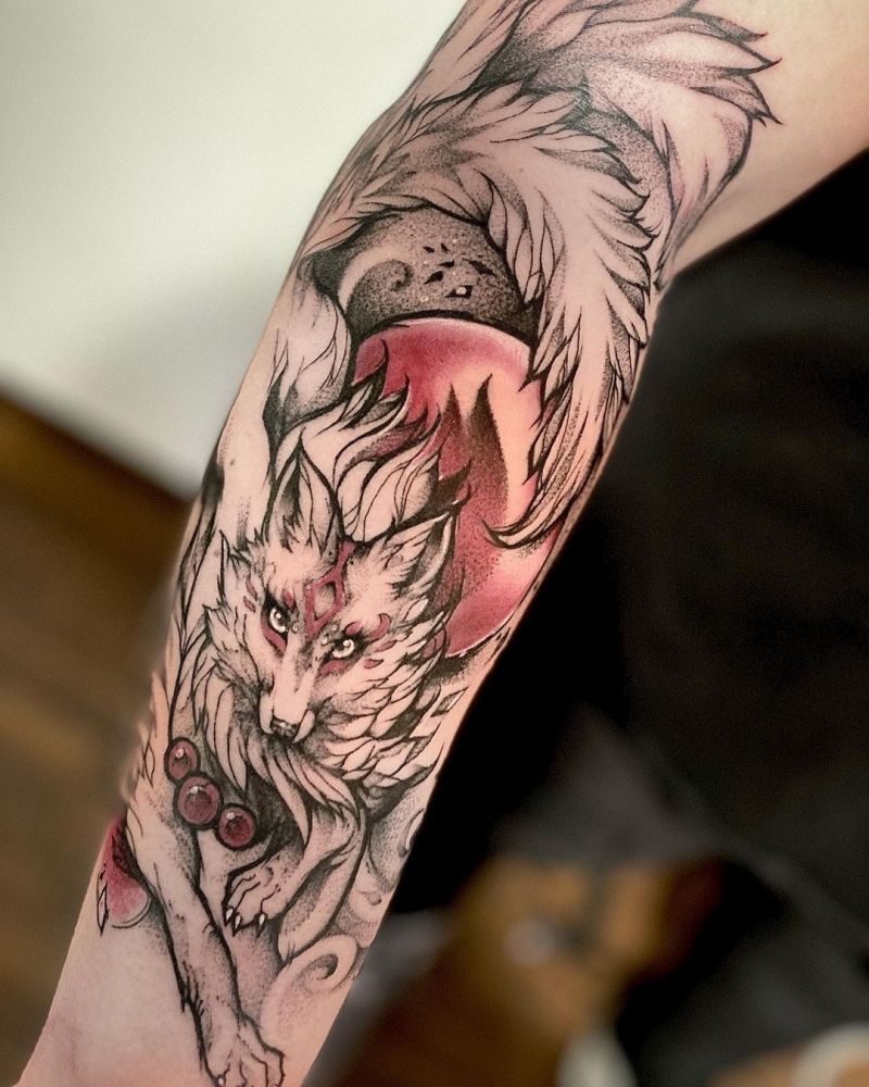 30 Pretty Kitsune Tattoos You Can Copy
