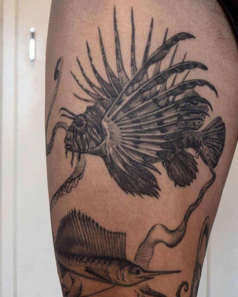 30 Gorgeous Lionfish Tattoos You Must Love