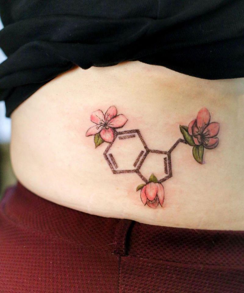 30 Pretty Molecule Tattoos You Must Love