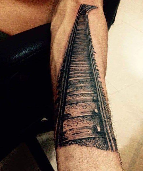 30 Pretty Railroad Tattoos You Must Love