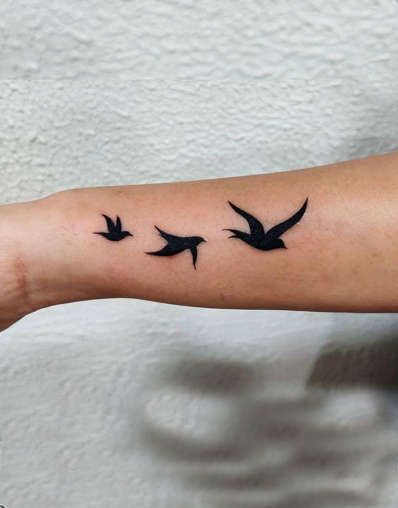 30 Pretty Three Birds Tattoos You Must Love