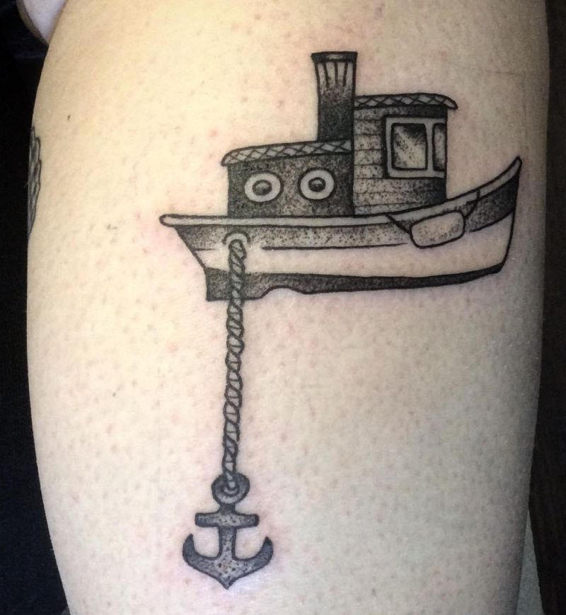 30 Pretty Tugboat Tattoos for Your Inspiration