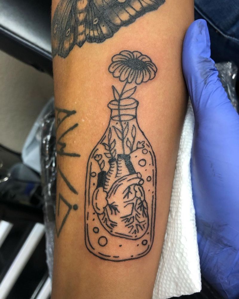 30 Pretty Bottle Tattoos You Will Love