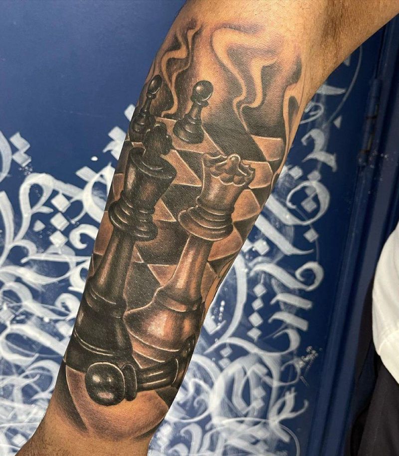 30 Pretty Chess Tattoos You Will Love