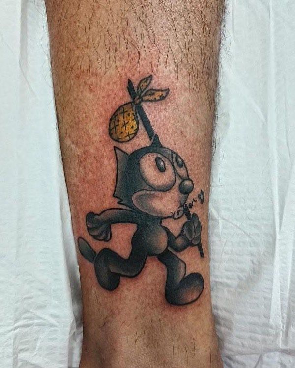 30 Cute Felix The Cat Tattoos You Must Love