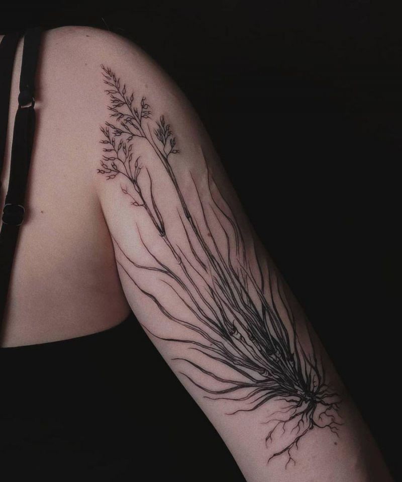 30 Pretty Grass Tattoos You Can’t Miss