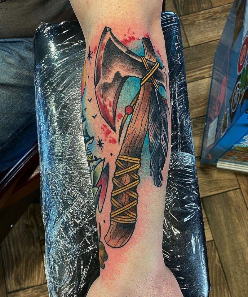 30 Gorgeous Hatchet Tattoos to Inspire You