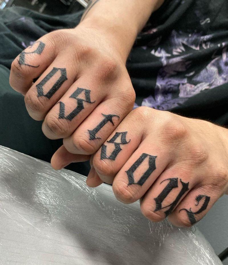30 Perfect Knuckle Tattoos for Your Inspiration