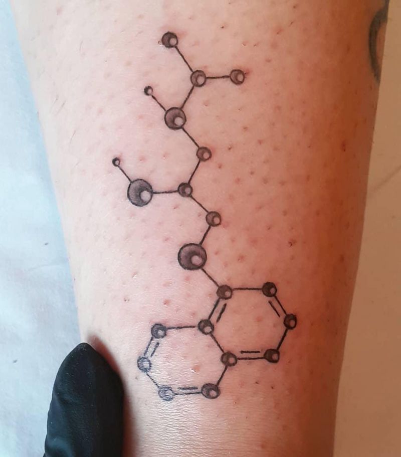 30 Pretty Molecule Tattoos You Must Love