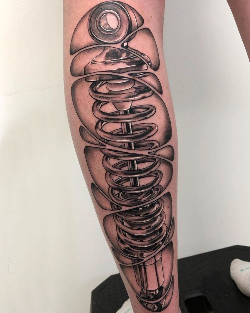 30 Wonderful Shock Absorber Tattoos You Must Love