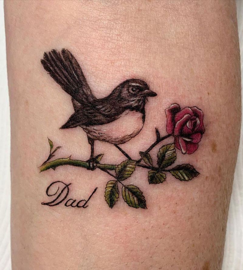 30 Pretty Willy Wagtail Tattoos You Must Love
