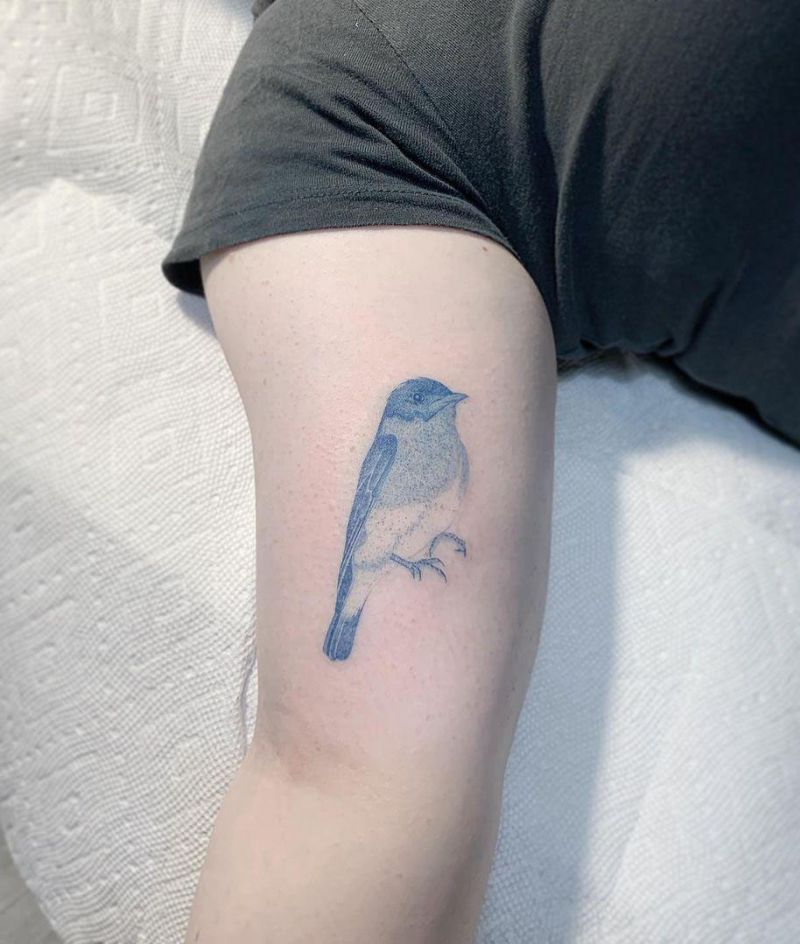 30 Pretty Bluebird Tattoos for Your Inspiration