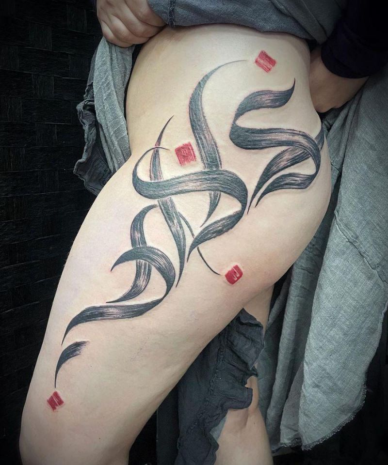 30 Unique Brush Stroke Tattoos You Will Love