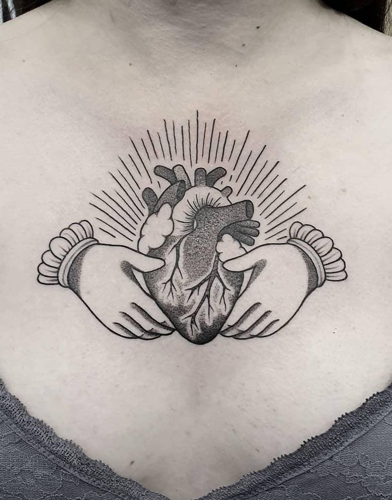 30 Pretty Claddagh Tattoos You Must Love