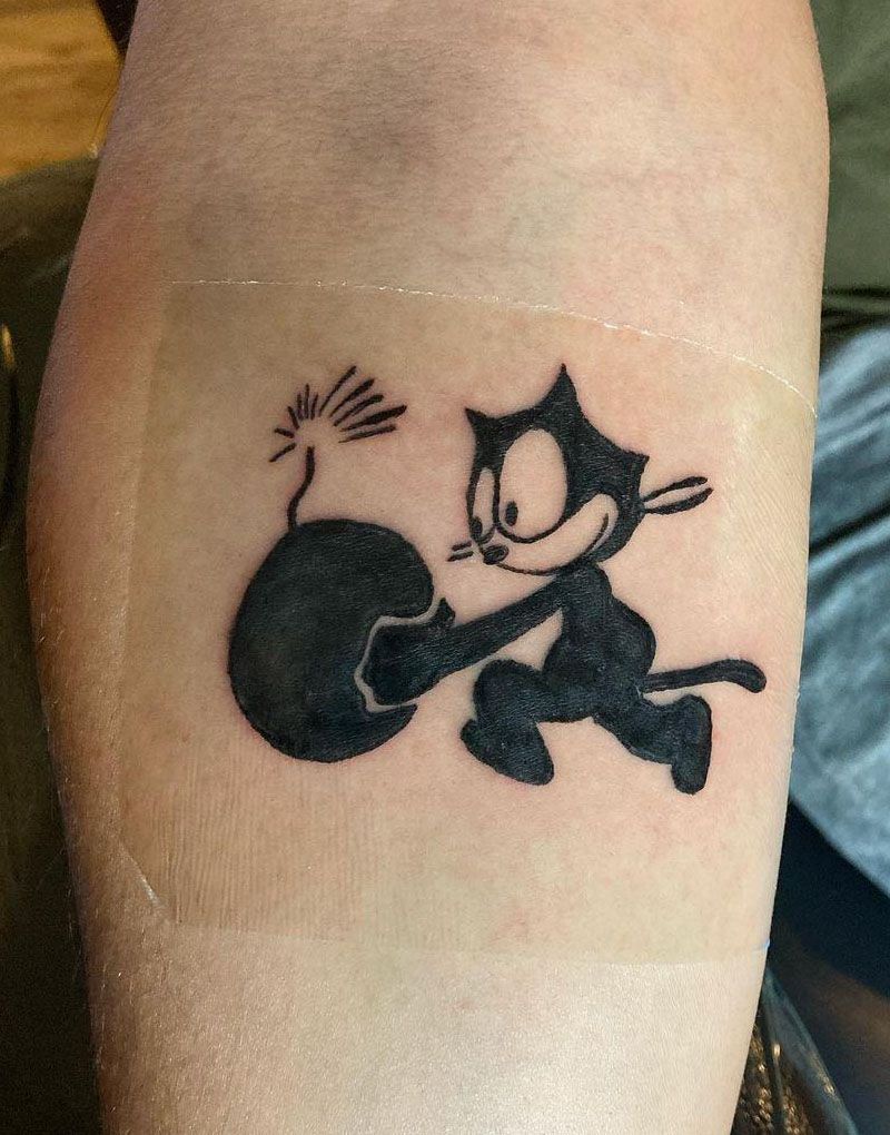 30 Cute Felix The Cat Tattoos You Must Love