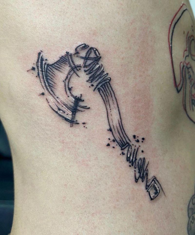 30 Gorgeous Hatchet Tattoos to Inspire You