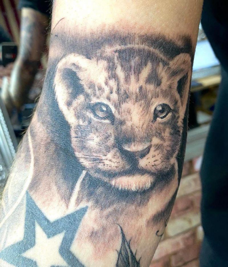 30 Cute Lion Cub Tattoos You Will Love