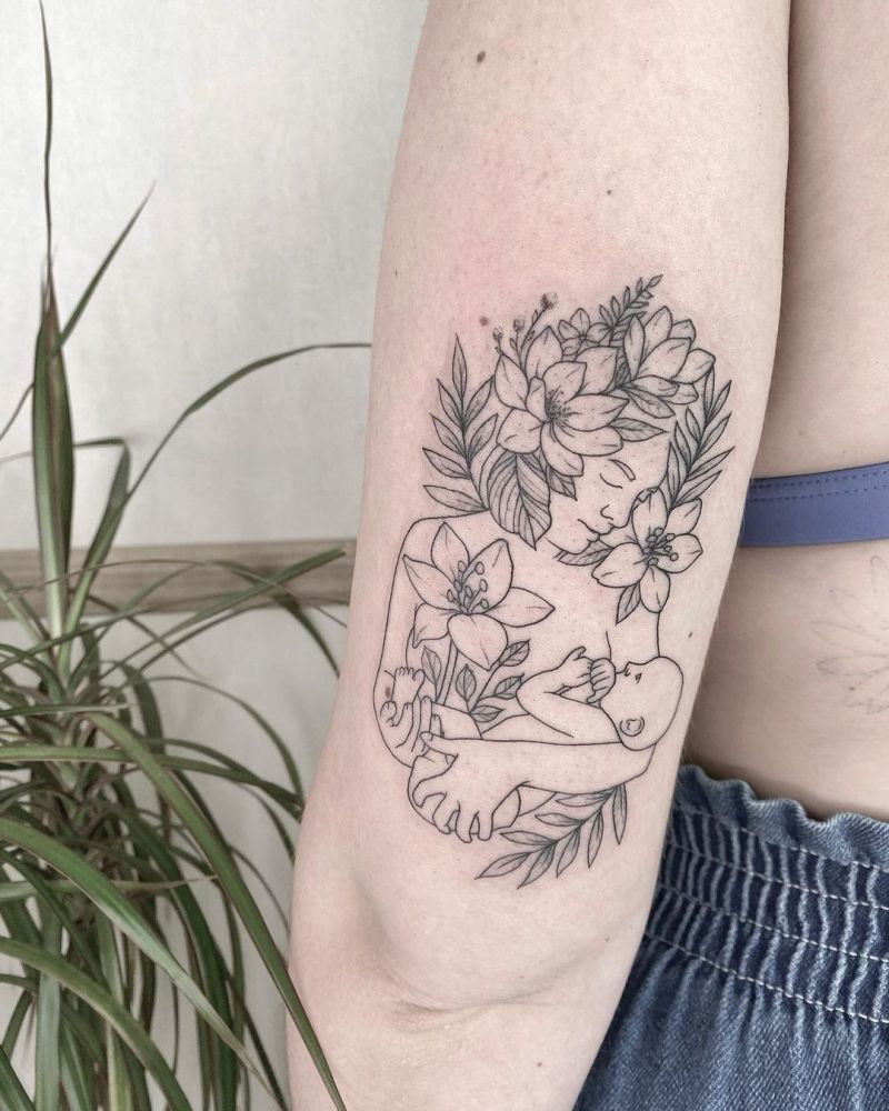 30 Delicate Mother Love Tattoos You Won't Regret