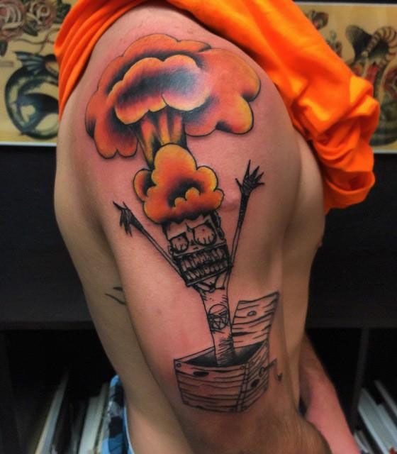 30 Gorgeous Mushroom Cloud Tattoos You Must Love