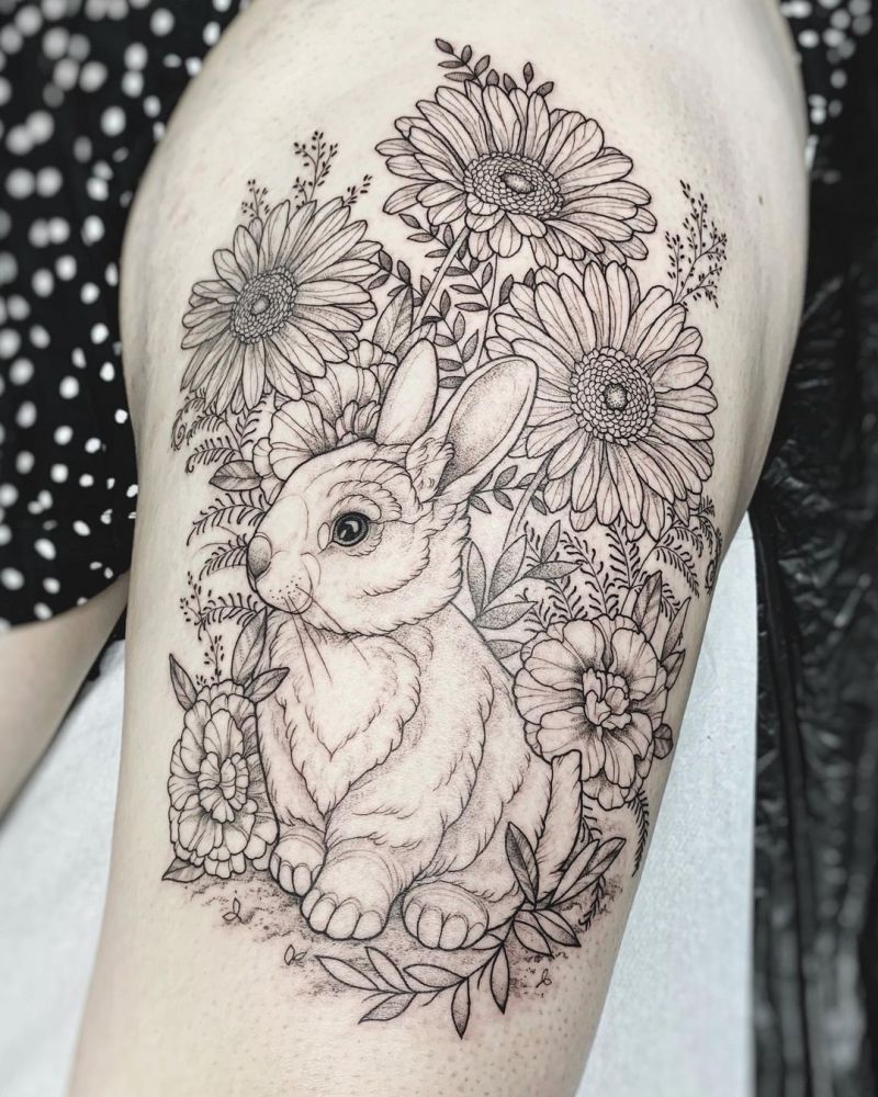 30 Wonderful Rabbit Tattoos Make You Attractive