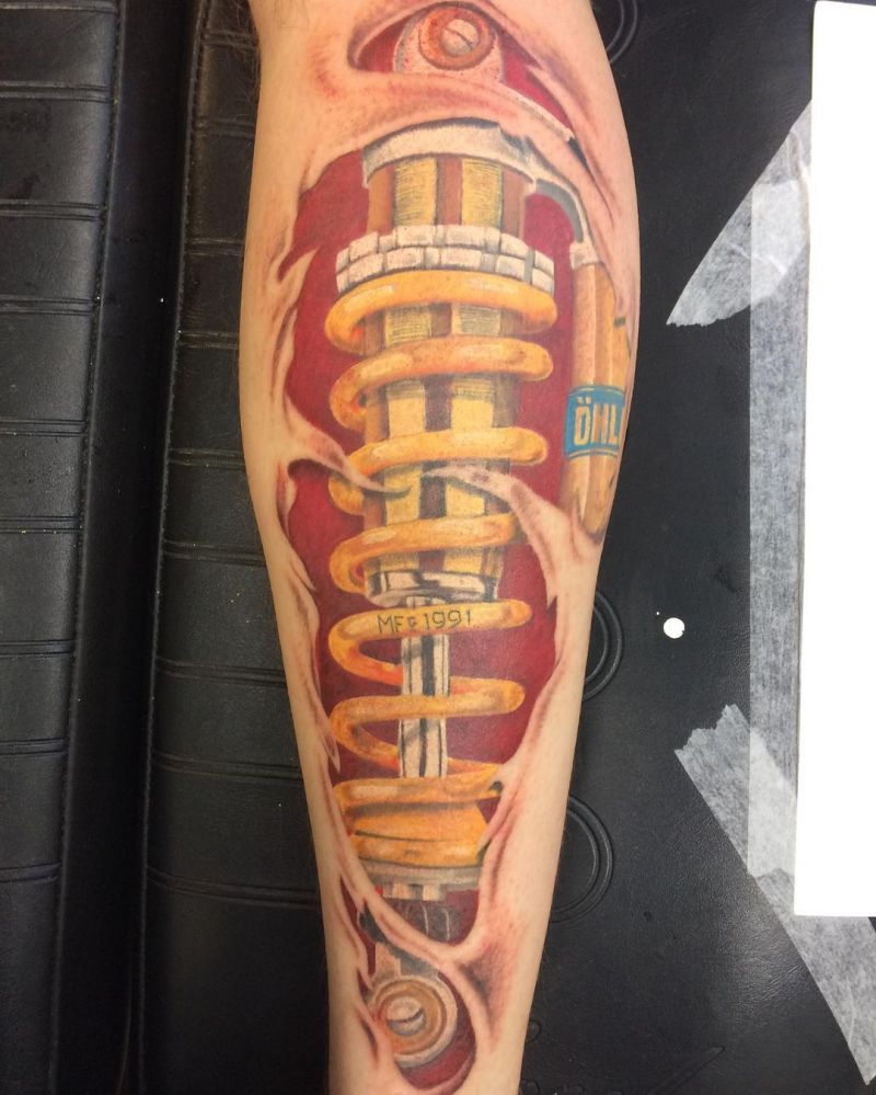 30 Wonderful Shock Absorber Tattoos You Must Love