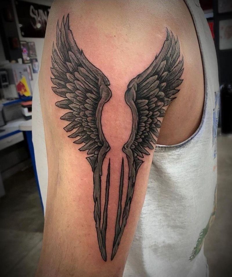 30 Pretty Valkyrie Wings Tattoos for Your Inspiration