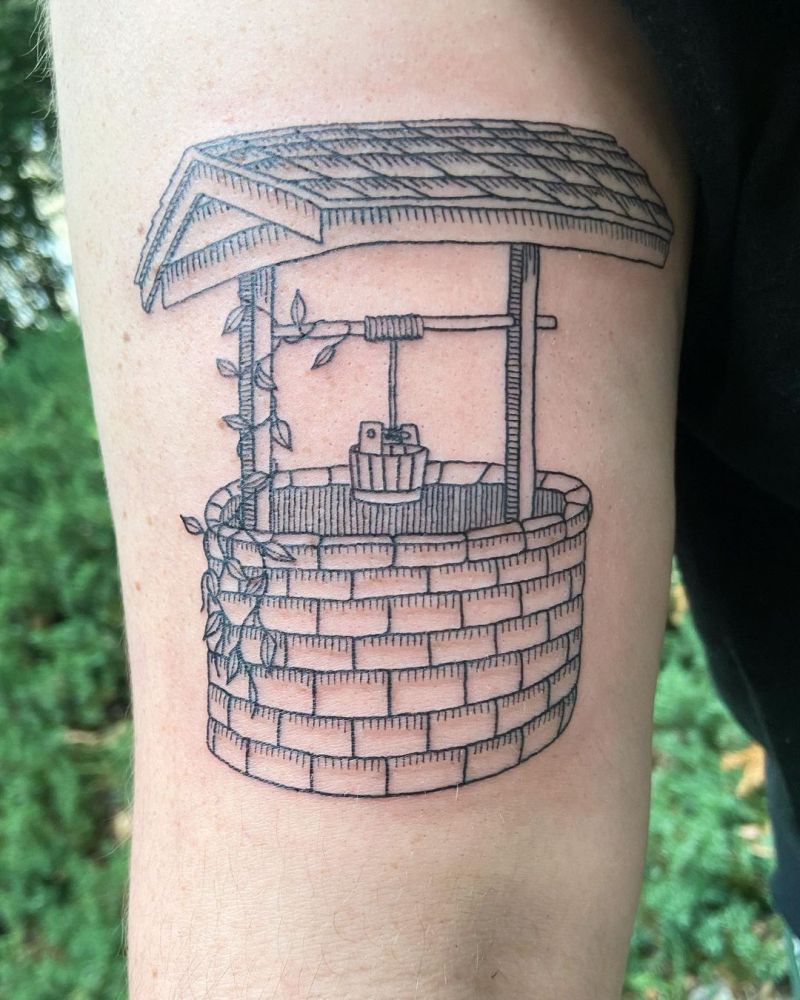 30 Pretty Wishing Well Tattoos You Can Copy